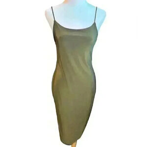 PrettyLittleThing Womens Cami Midi Dress  Sleeveless Scoop Neck Green Size 10